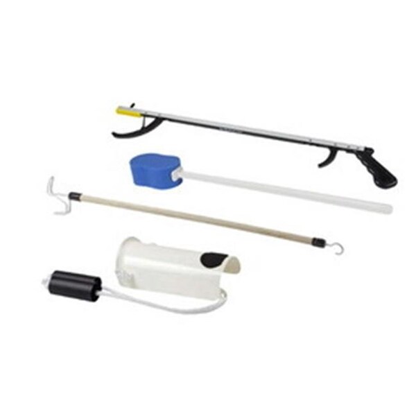 Fabrication Enterprises Fabrication Enterprises 86-0084 Hip Kit No 8 - 26 in. Reacher; Contoured Sponge; Sock & Stocking Aid; Dressing Stick 86-0084 - main